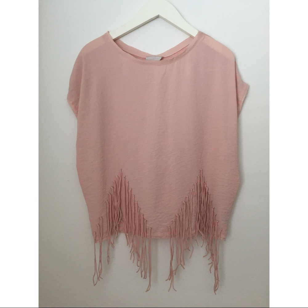 💎SOLD OUT💎ZARA- Loose Fringed Top