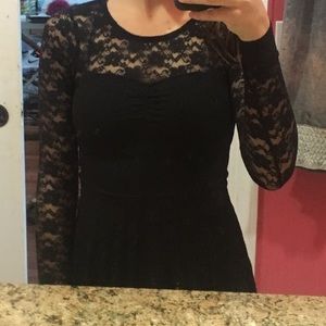 Black lace dress