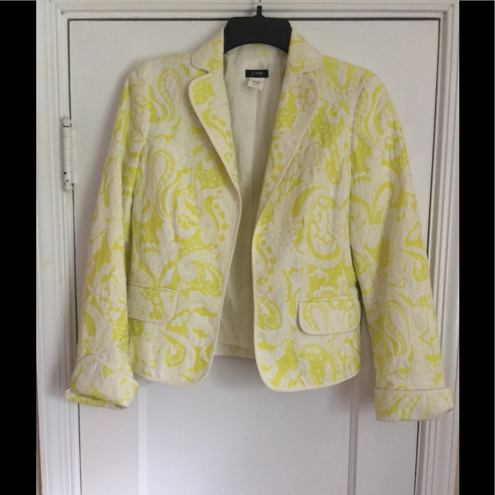J CREW COTTON BROCADE BLAZER NEVER WORN