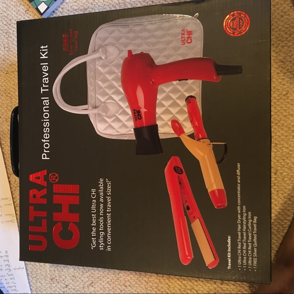 CHI Trio Travel Kit (curler/flat iron/blowdryer)