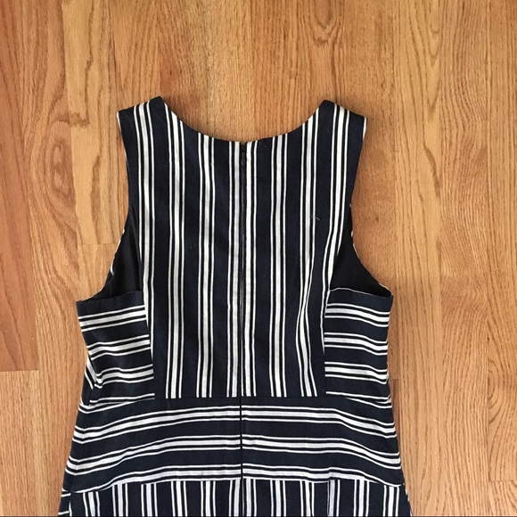Anthropologie Maeve Crew Stripe Sheath Dress Navy - Picture 6 of 6