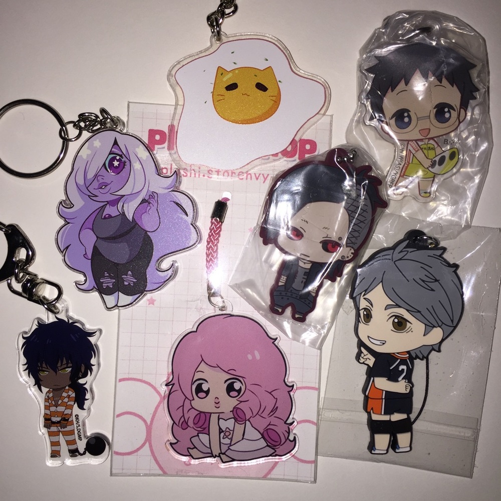 Charms and rubber straps