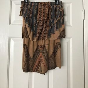 Boho ruffled romper