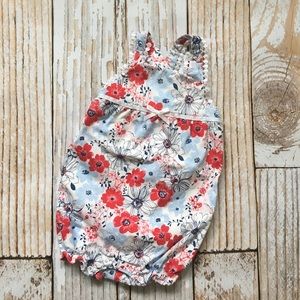 Patriotic floral romper