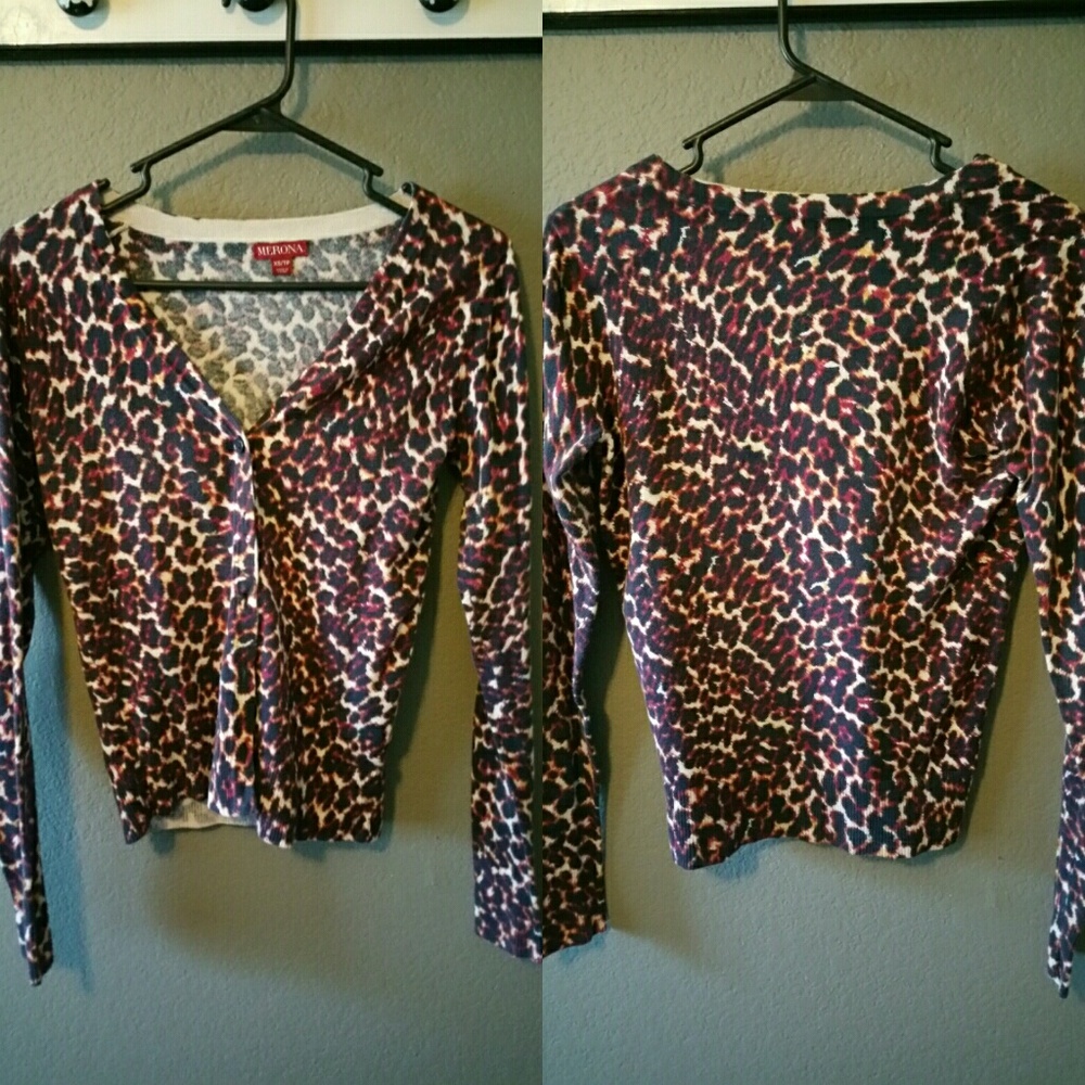 Animal print cardigan