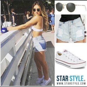 Jessie James Decker White Converse Size 7