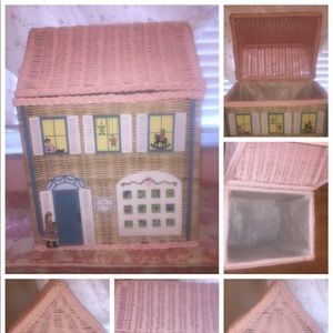 Play Doll Wicker Hamper