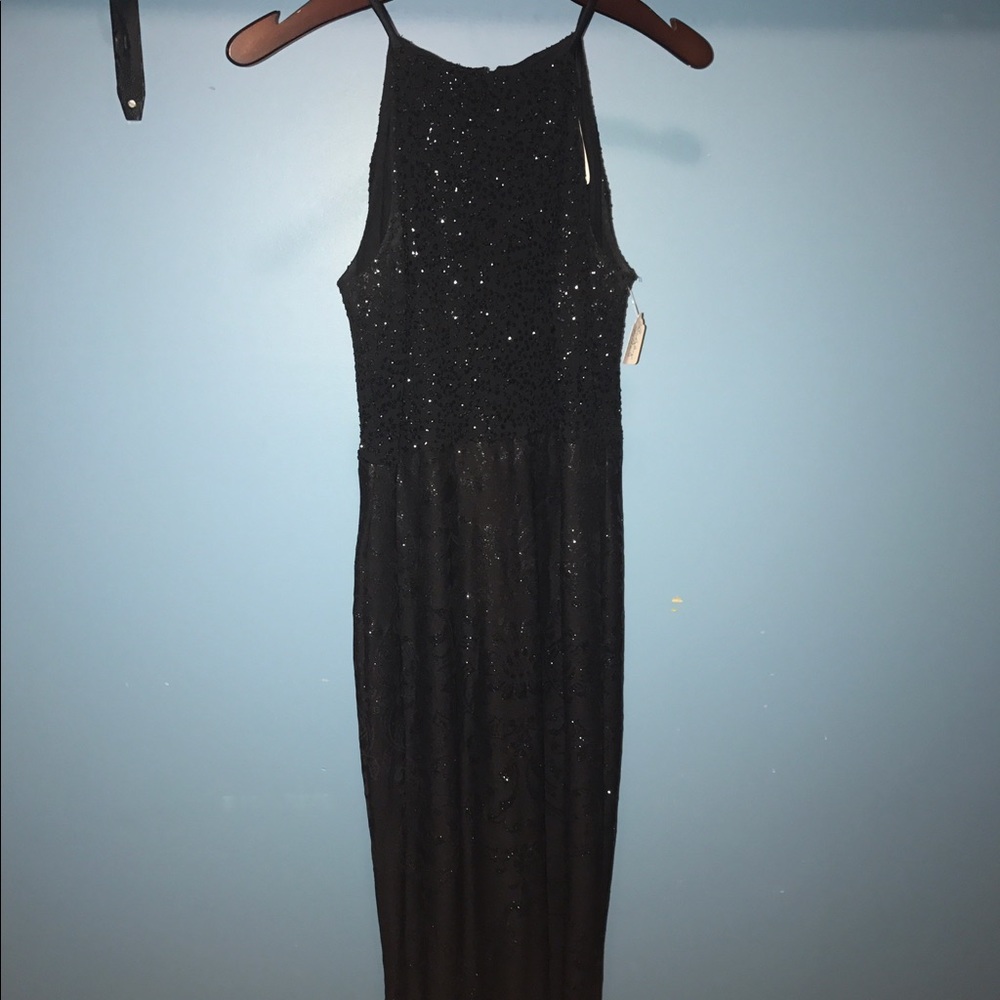 Black sparkly evening gown