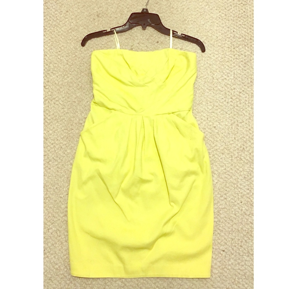 Yellow Strapless Dress (with pockets!!)