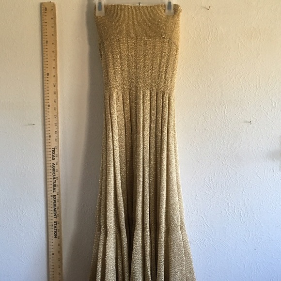 SA stunning gold stretchy evening skirt dress 👗 - Picture 3 of 7