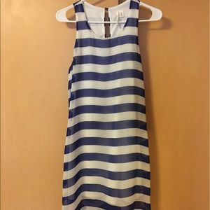 Blue and White Striped Dress