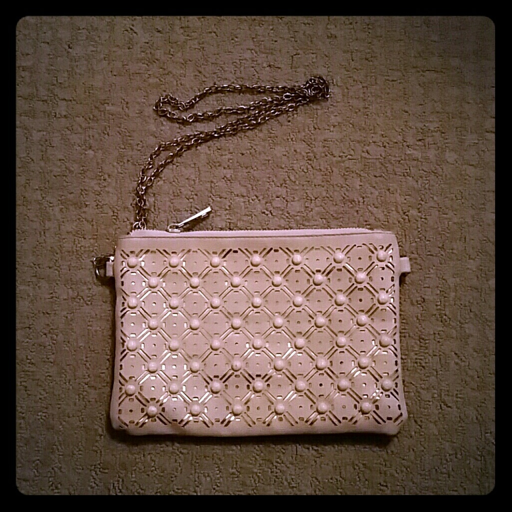 Pale pink cross-body purse