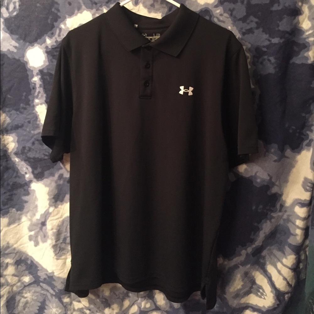 Men's black under armour polo
