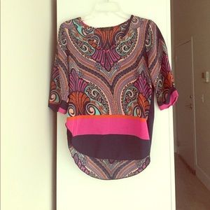 Renee C paisley print blouse