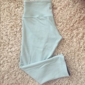 Reversible light blue Lululemon crops