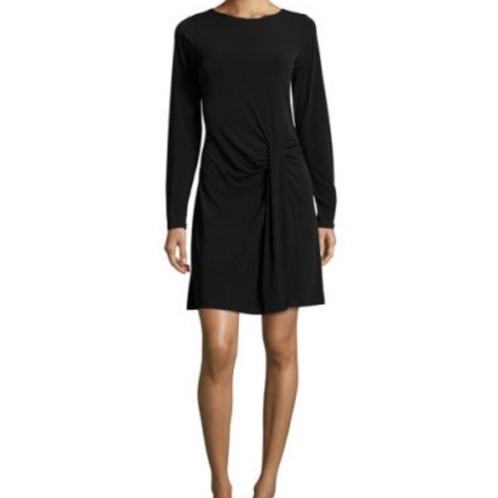 MICHAEL Michael Kors Black Jersey-Knit Dress.