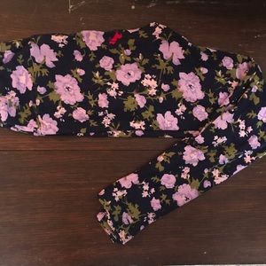 LuLaRoe OS Hidden Unicorn Floral Leggings