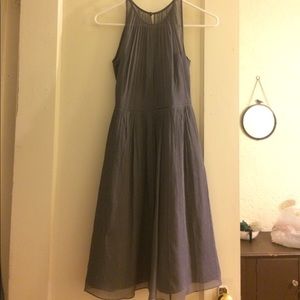 Charcoal grey silk dress from J.Crew