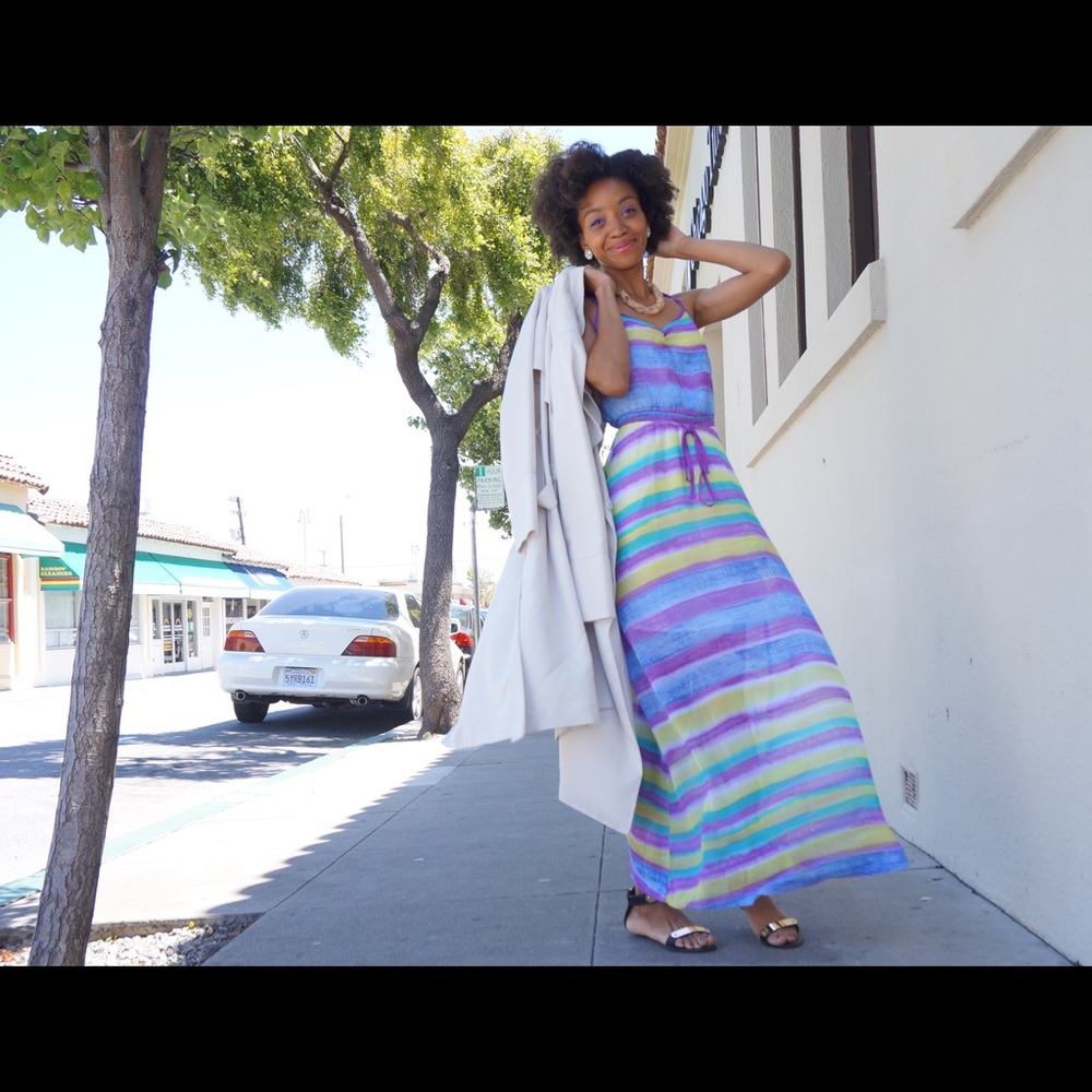 Stripped maxi dress