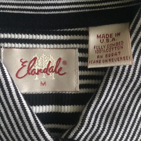 Elandale Polo Button Collar Medium Tank Top Shirt - Picture 3 of 5