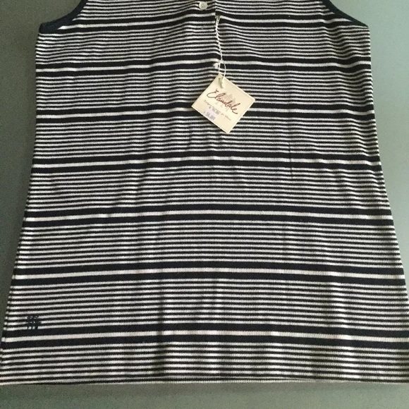 Elandale Polo Button Collar Medium Tank Top Shirt - Picture 5 of 5