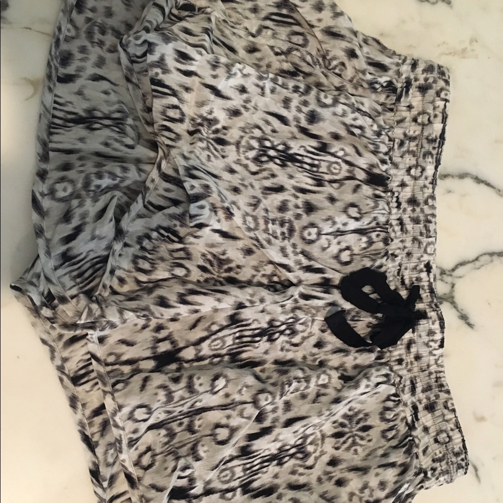 Join python silk shorts with drawstring