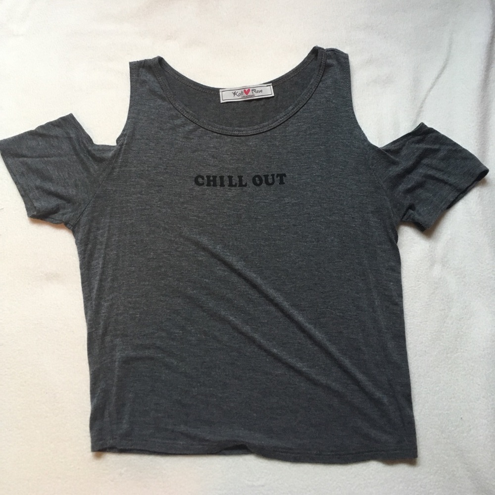 Cut-Out Shoulder Crop Top