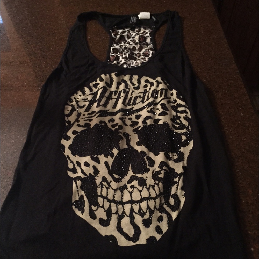 Affliction skull tank top