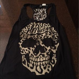 Affliction skull tank top