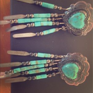 Turquoise and sterling earrings
