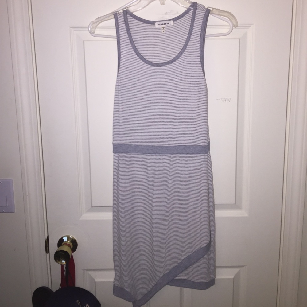 Striped knit bodycon dress