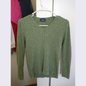 Green knit sweater