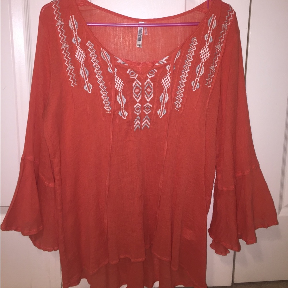Flowy Orange Blouse