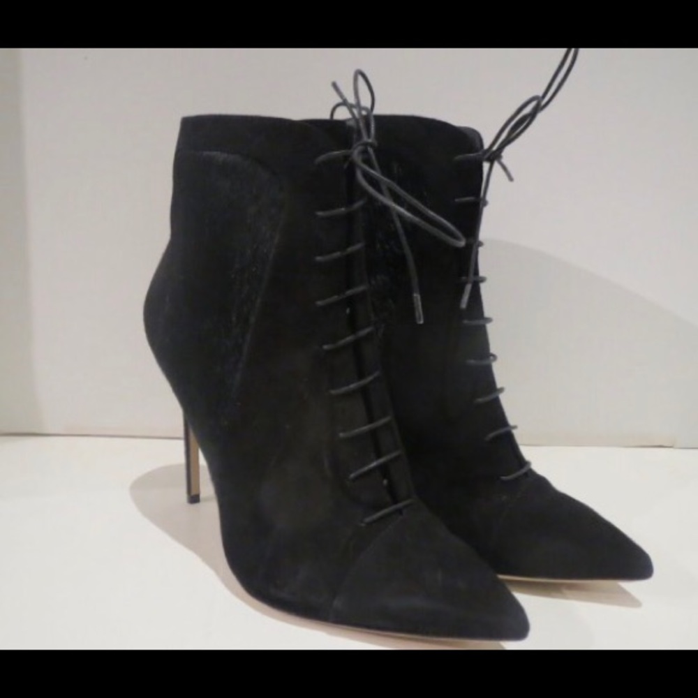 Neil J. Rodgers Leather & Pony ankle Bootie - Picture 3 of 8