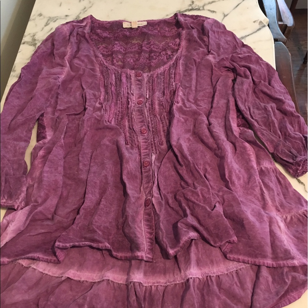 Pink tie dye too with lace back