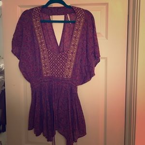 Bohemian Free People Purple top size M