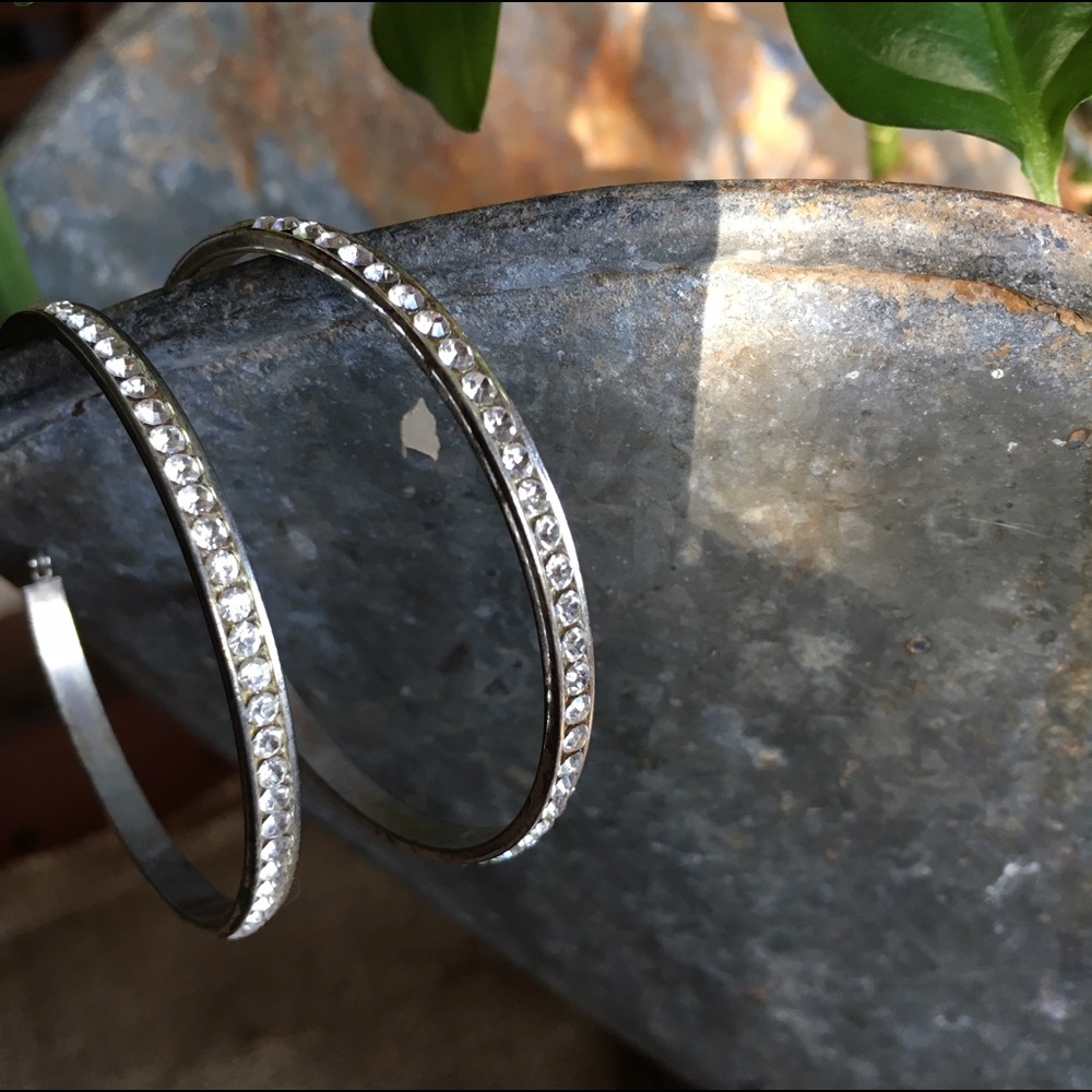 bebe Diamond Hoops