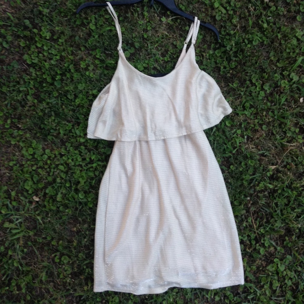 Champagne sparkly cocktail dress