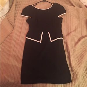 Black and white formal dress