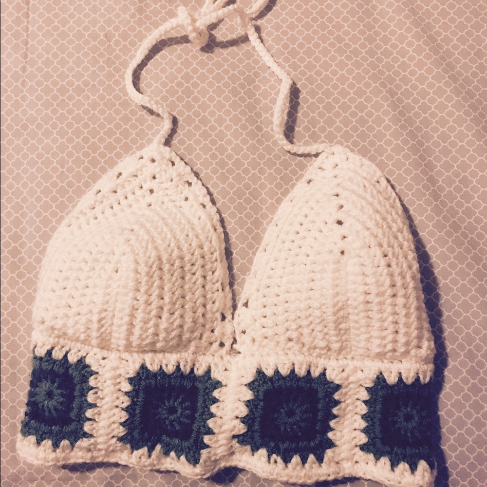 Handmade crochet bikini top