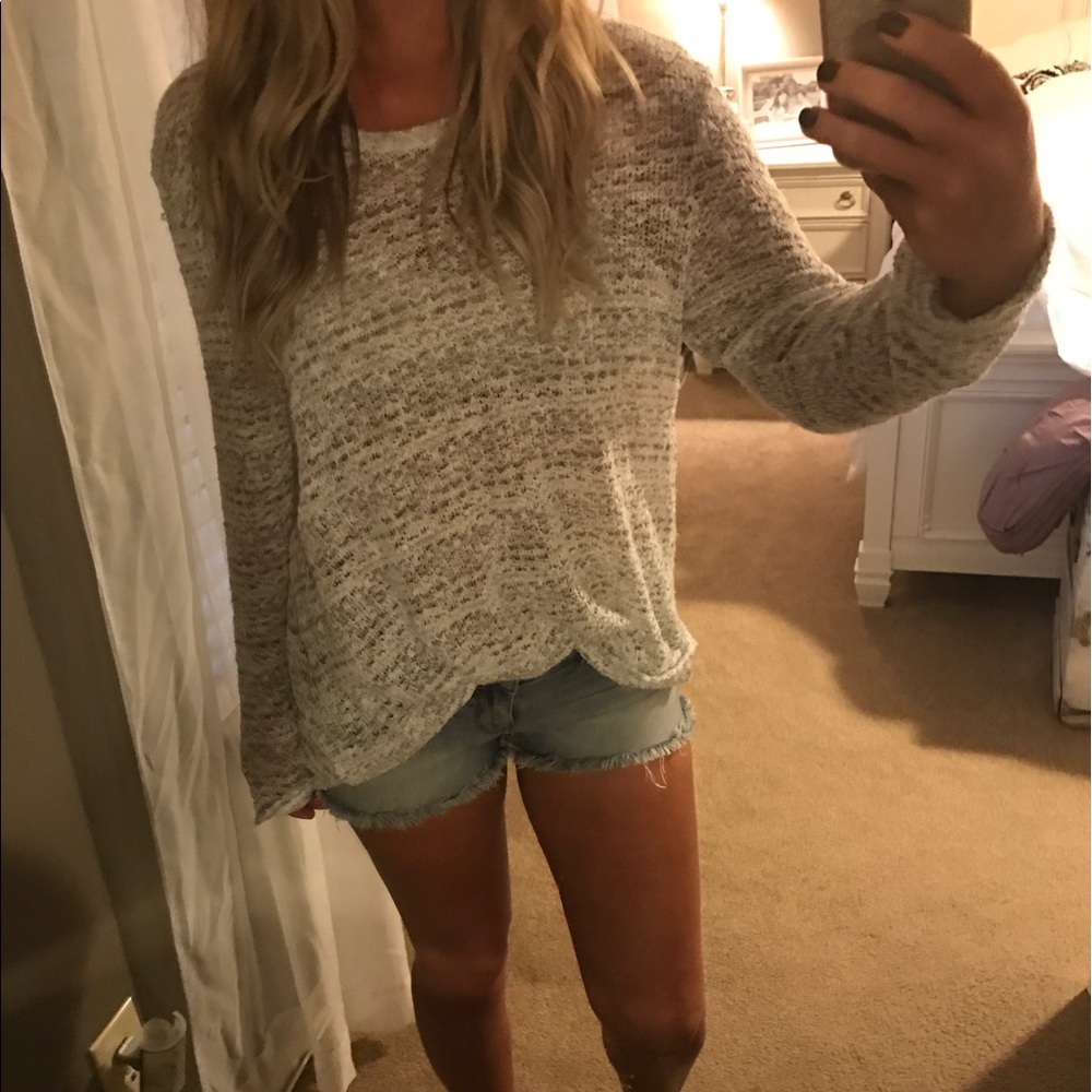 Top with open lace back