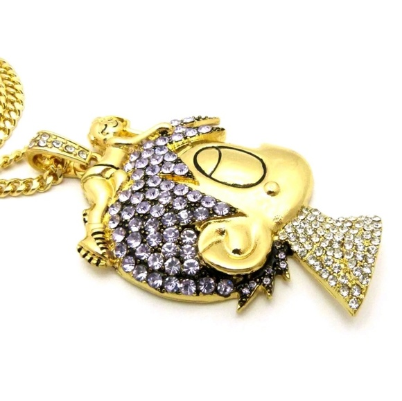 LIL UZI VERT CARTOON PENDANT & CUBAN CHAIN SET - Picture 4 of 6