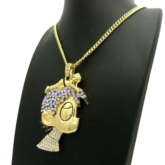 LIL UZI VERT CARTOON PENDANT & CUBAN CHAIN SET - Picture 5 of 6