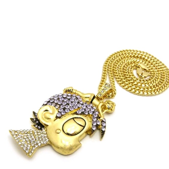 LIL UZI VERT CARTOON PENDANT & CUBAN CHAIN SET - Picture 6 of 6