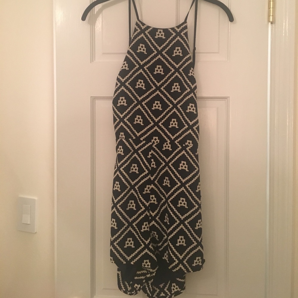 aztec backless romper