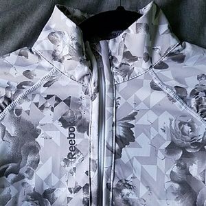 REEBOK White Geo Floral Jacket