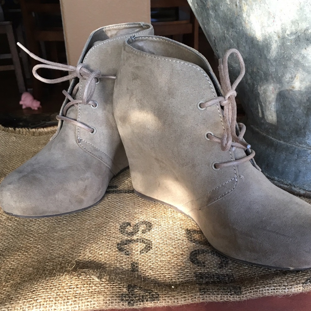 DONATING THIS COMING MONDAY       Wedge Booties