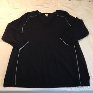 Navy and Light Blue J Crew 3/4 length sleeve