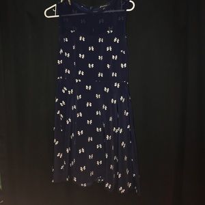 Forever 21 Navy Blue Bow Dress