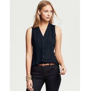 Pleione Royal Purple Sleeveless Button Blouse Pleione Royal Purple Sleeveless Button Blouse